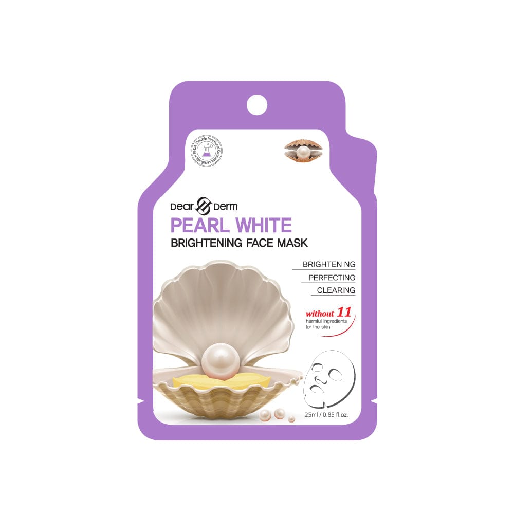 DEARDERM White Sheet Face Masks - Pearl White