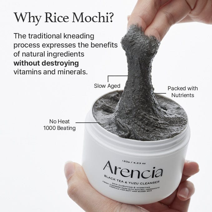 Arencia Black Tea & Yuzu Rice Mochi Cleanser 120g