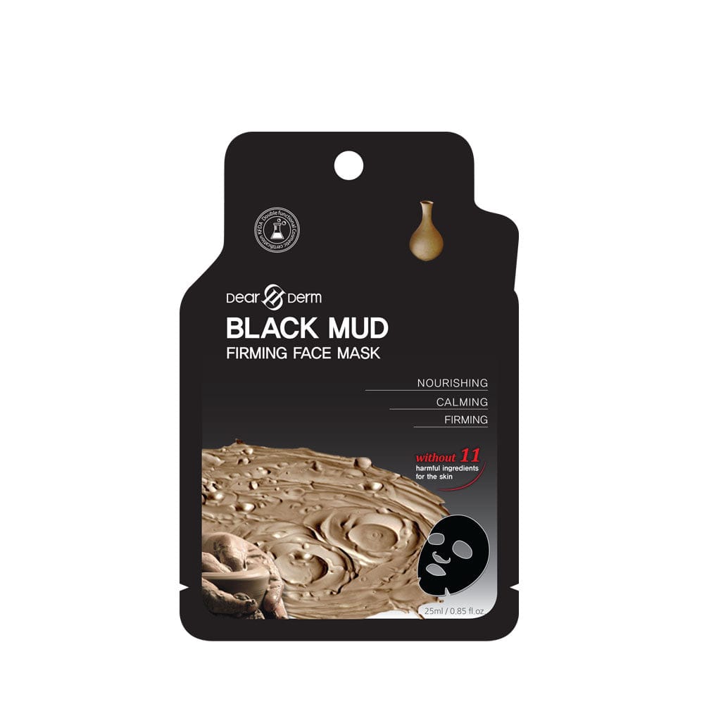 DEARDERM Black Sheet Face Masks - Black Mud