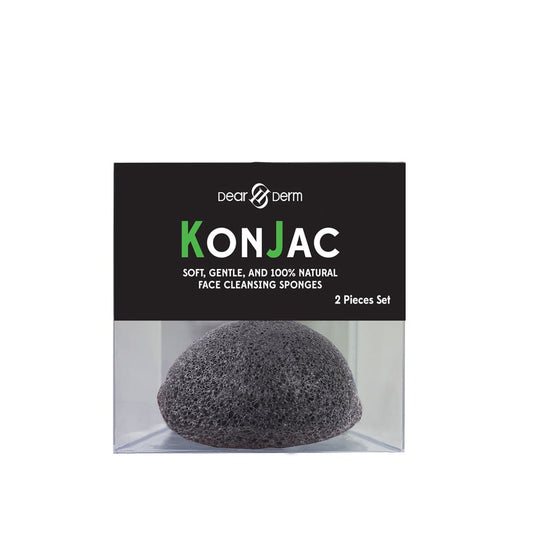 DEARDERM Konjac Bamboo Charcoal Cleansing Puff