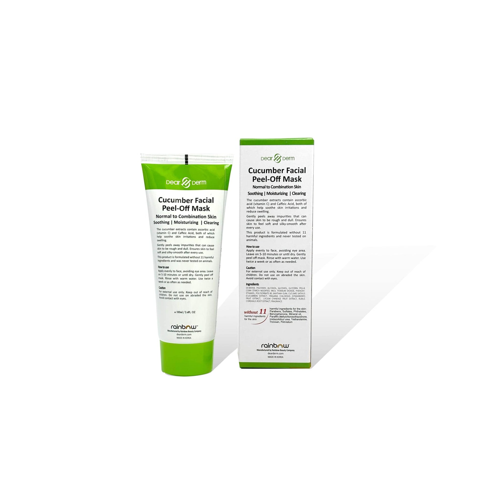 DEARDERM Peel-Off Masks - Cucumber Normal To Combination Skin