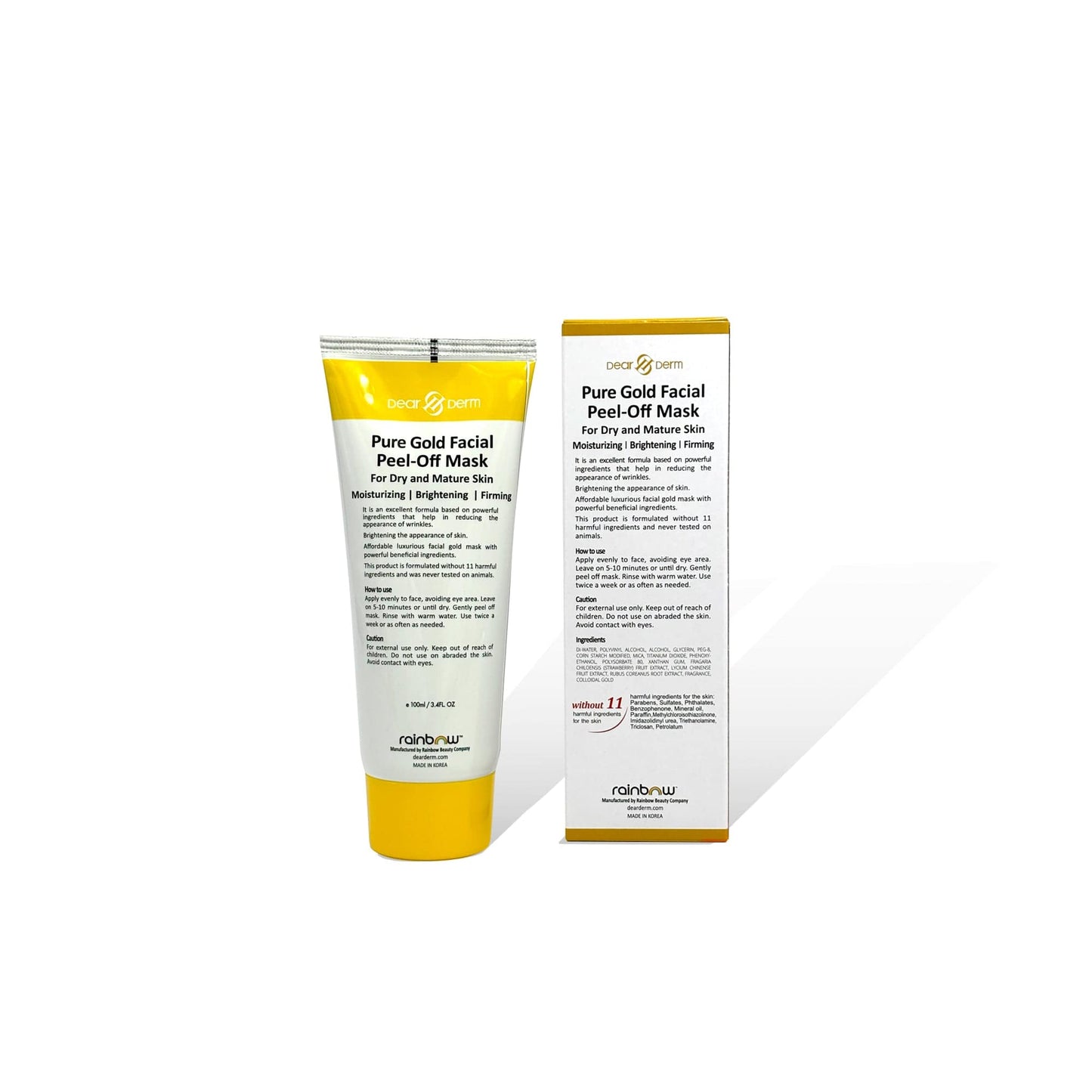 DEARDERM Peel-Off Masks - Gold for Dry & Mature Skin