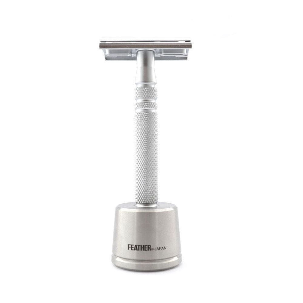 Feather All Stainless Razor (AS-D2S with Stand) – EVECARE.COM