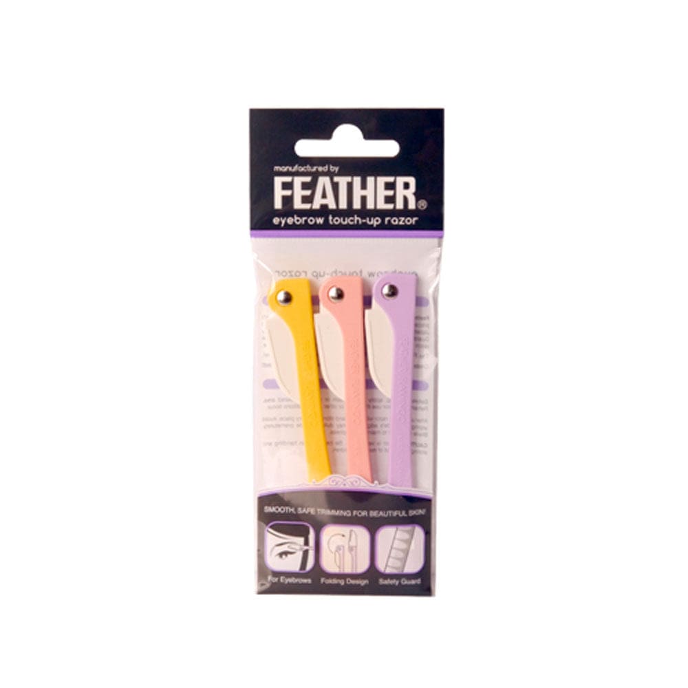 Feather Flamingo Eyebrow Touch-Up Razor 3pcs (RFLM-P)