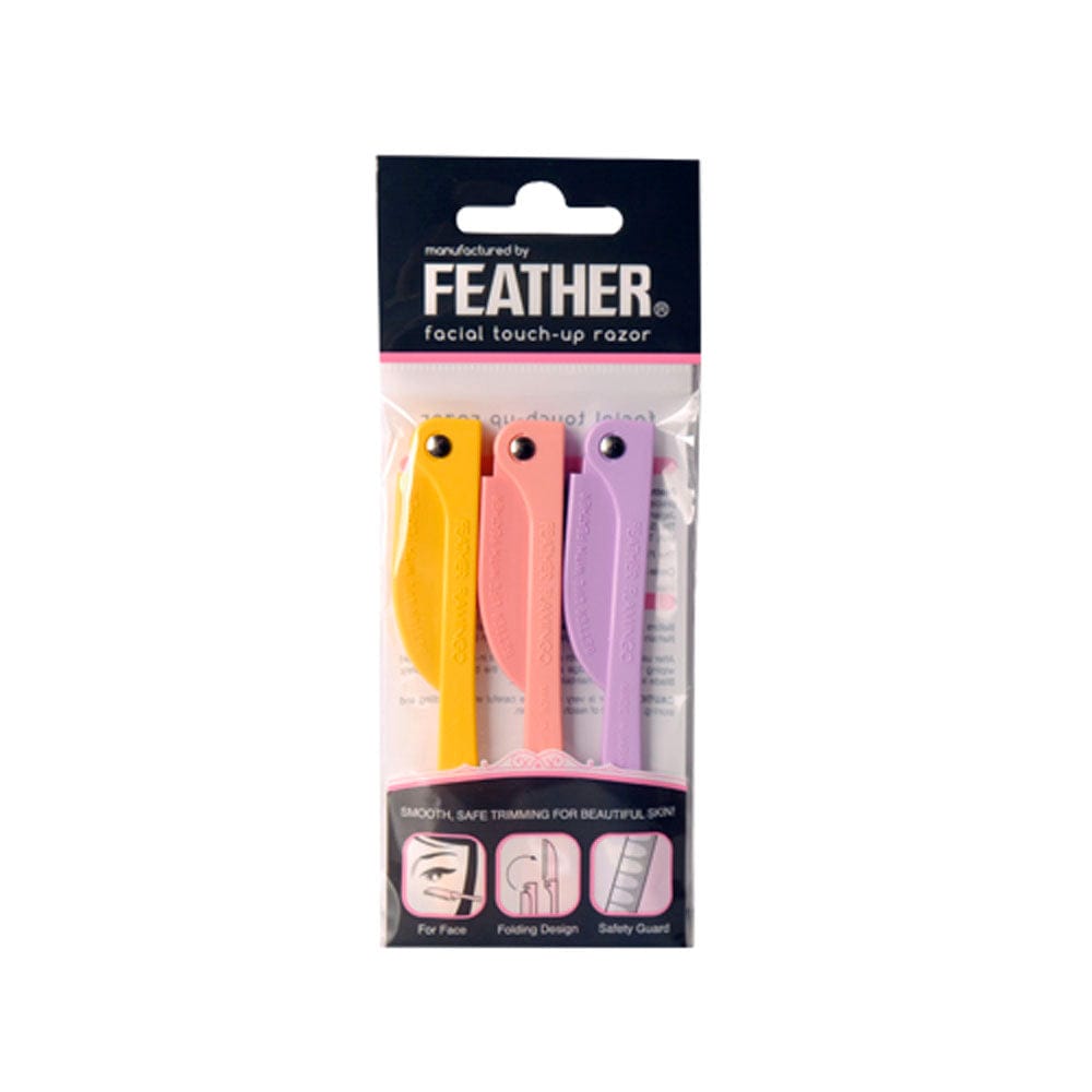 Feather Flamingo Facial Touch-up Razor 3pcs (RFLS-P)