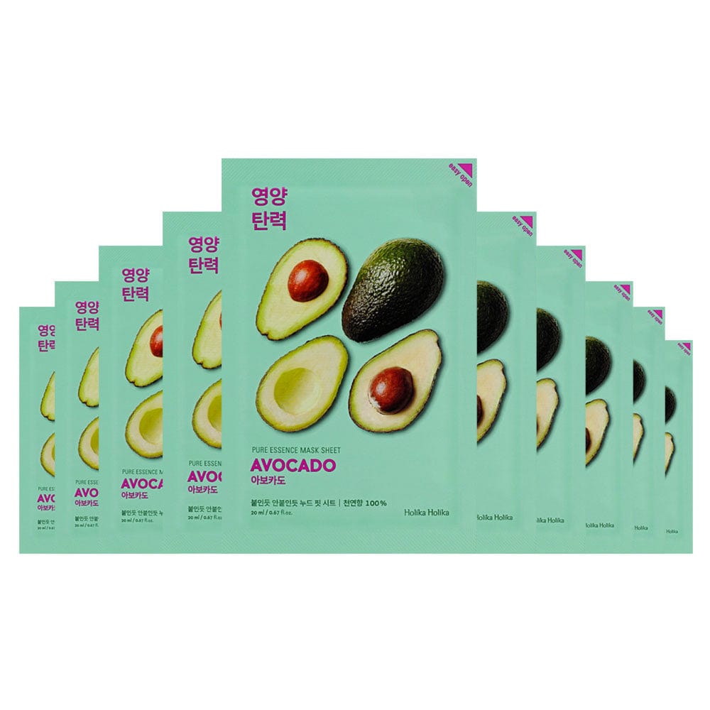 Holika Holika Pure Essence Avocado Mask Sheet 20ml x 10pcs