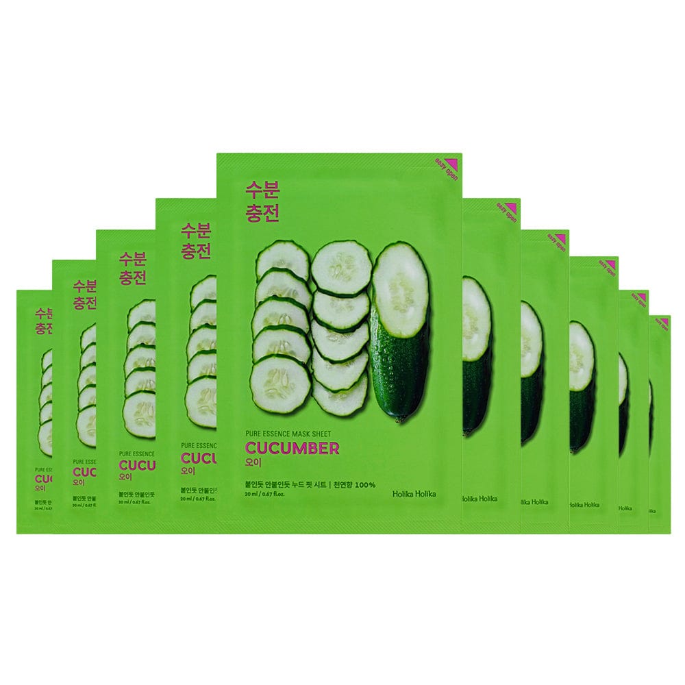 Holika Holika Pure Essence Cucumber Mask Sheets 20ml x 10pcs