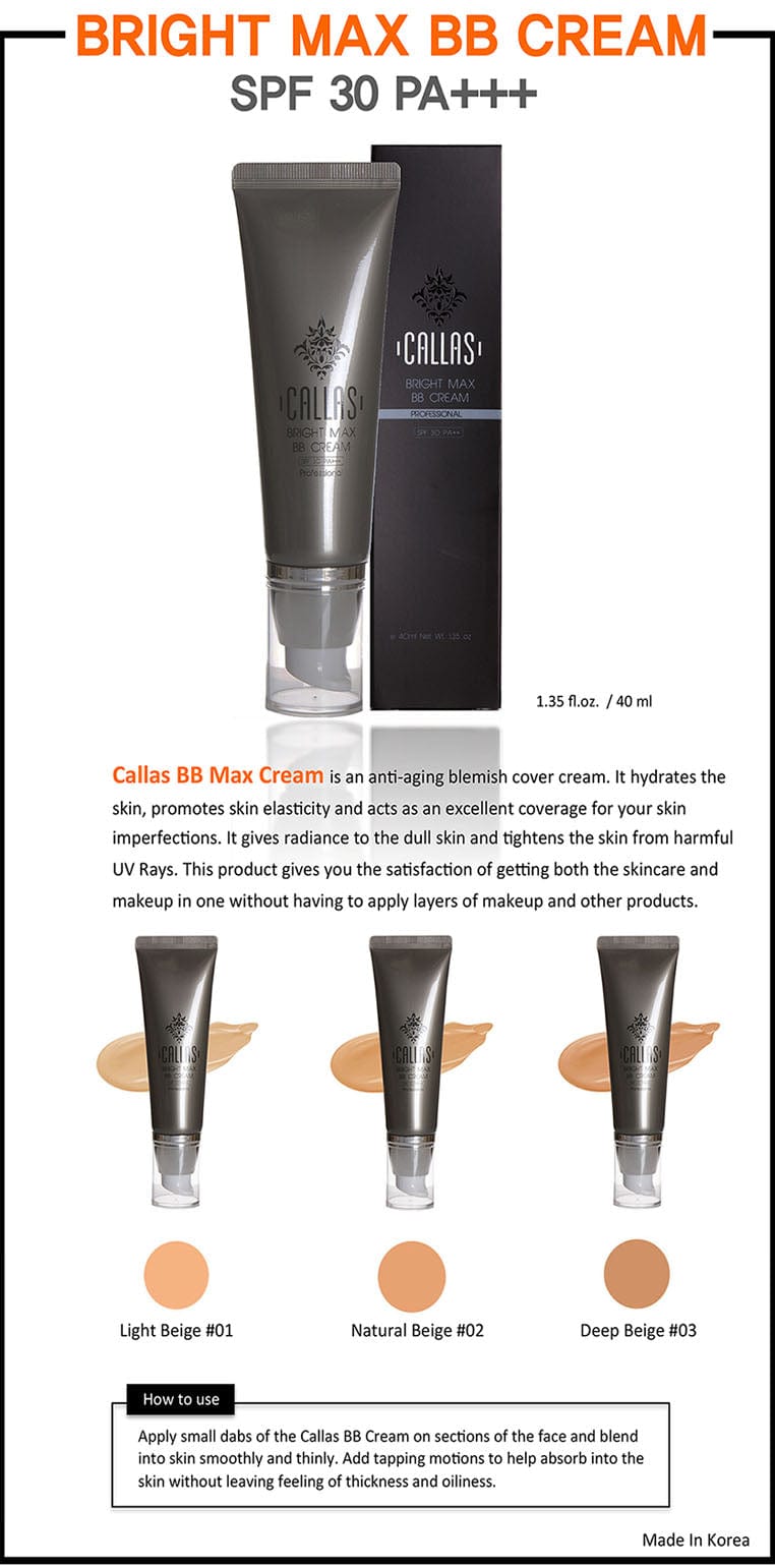 CALLAS Bright Max BB Cream SPF 30 PA++