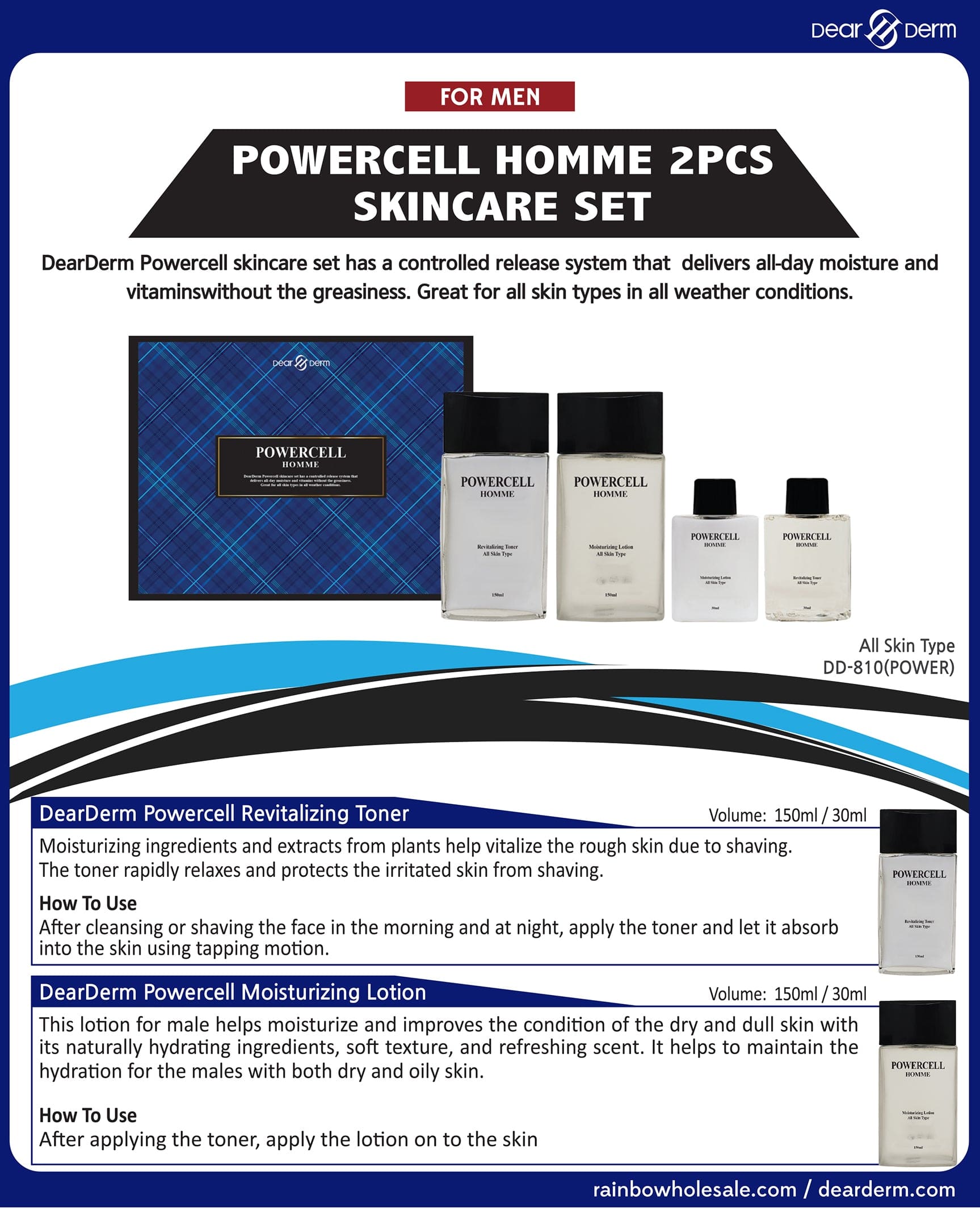 DEARDERM Powercell Homme Skincare Set