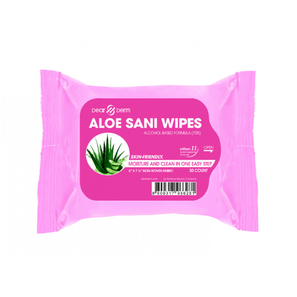 DEARDERM Sanitizer Alcohol Wipes Aloe Vera